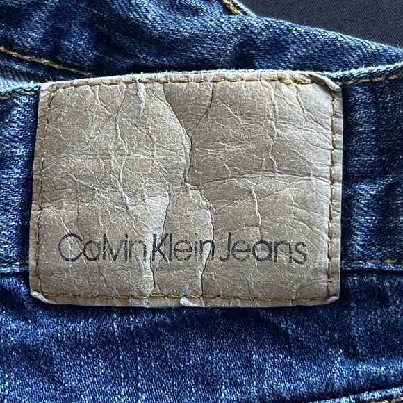 Calvin Klein Mens Jeans Size 36 x31 Relaxed Straight Blue Denim Casual Everyday - Picture 4 of 12